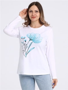 Лонгслив женский Апрель 1ЖДЛД4239001 белый 112/164