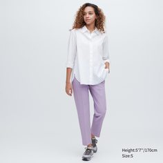 Брюки женские UNIQLO 456117COL71 фиолетовые M (доставка из-за рубежа)