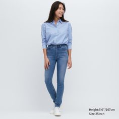 Джинсы женские UNIQLO 453952COL64 синие 26/31 (доставка из-за рубежа)