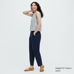 Брюки женские UNIQLO 456207COL69 синие XL (доставка из-за рубежа)