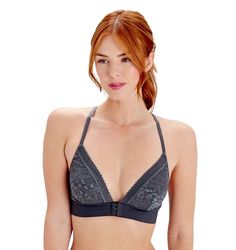 Бюстгальтер без косточек Graphic Mesh M темно-серый Pretty Polly