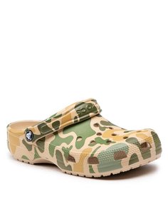 Сабо Classic Printed Camo Clog 206454 Crocs Коричневый 38,5 EU