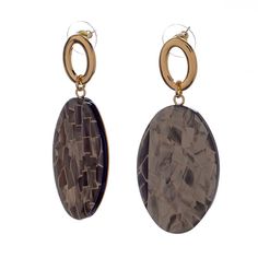 Серьги из бижутерного сплава с перламутром Moon Paris ML-23.03-007