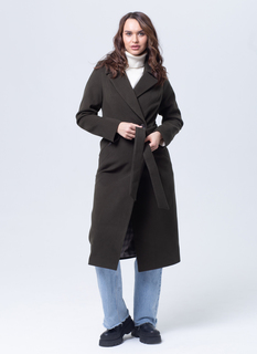 Пальто женское Каляев 66714 зеленое 44 RU