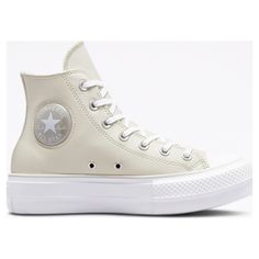 Кеды женские Converse Chuck Taylor All Star Lift A00902 кожаные высокие серые (36.5)