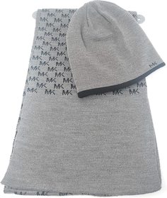 Комплект (шапка+шарф) мужской Michael Kors 34068C светло-серый, one size