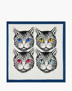 Платок женский Mascotte 28621-6260681_1 синий, 70х70 см