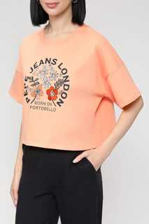 Футболка женская Pepe Jeans London PL581305 оранжевая L