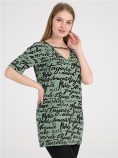 Туника женская Апрель 1ЖДТК4163804н зеленая 88/164