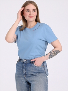 Футболка женская Апрель 1ЖДФК4257001 голубая 120/164
