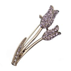 Брошь из бижутерного сплава с swarovski Moon Paris MoS-23.04-006