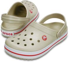 Шлепанцы унисекс Crocs Crocband 11016-1AS бежевые 41-42 RU