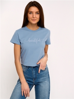 Футболка женская Апрель 1ЖДФК2692001 голубая 92/164