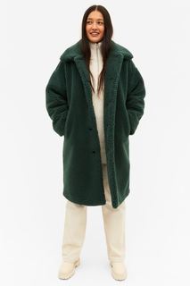 Пальто женское Monki 1123955004 зеленое 2XS (доставка из-за рубежа)