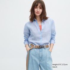 Рубашка женская UNIQLO 458283COL60 синяя XL (доставка из-за рубежа)