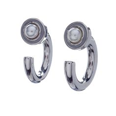 Серьги из бижутерного сплава с искусственным жемчугом Moon Paris MRQ-23.03-004