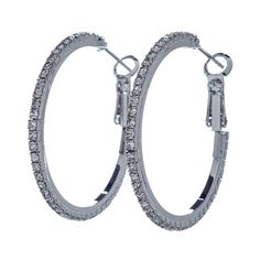 Серьги-кольца из бижутерного сплава с swarovski Moon Paris MB-23.04-007
