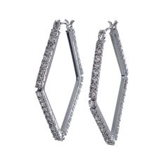 Серьги-кольца из бижутерного сплава с swarovski Moon Paris MB-23.04-005