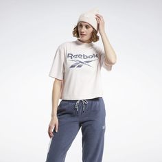 Футболка Reebok для женщин, FT6267, Glapnk, размер 2XS