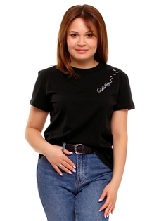 Футболка женская Апрель 1ЖДФК3296001 черная 112/164