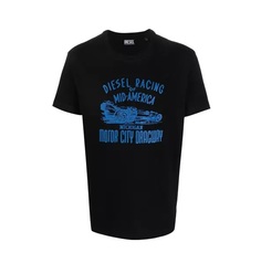 Футболка Diesel для мужчин, A038220EFAN9XX, чёрная-9XX, размер XXS