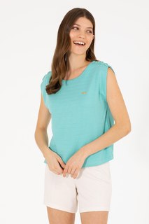 Футболка женская U.S. POLO Assn. G082SZ011-000-1576405-MEL бирюзовая XS