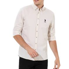 Рубашка мужская U.S. POLO Assn. g081gl0040meto022k бежевая M