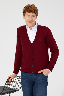 Кардиган мужской U.S. POLO Assn. g081sz0th0henrico-e бордовый S