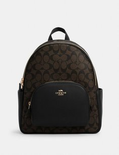 Рюкзак женский Coach 5671 коричневый/черный, 40х20х20 см