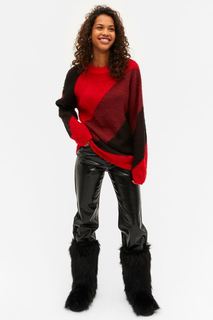 Пуловер женский Monki 1109775002 красный 2XL (доставка из-за рубежа)