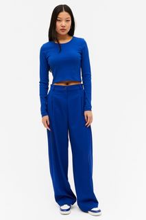 Брюки женские Monki 1009470038 синие 34 (доставка из-за рубежа)