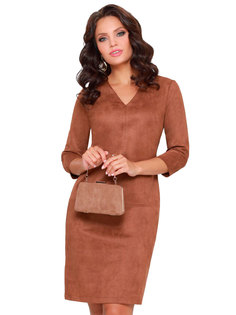 Платье женское DSTrend Актуальный тренд коричневое 48 RU