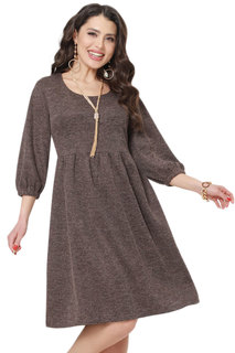 Платье женское DSTrend Красота в деталях коричневое 52 RU