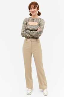Брюки женские Monki 1015370024 бежевые 40 EU (доставка из-за рубежа)