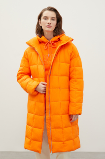 Пальто женское Finn Flare FWC11092 оранжевое M