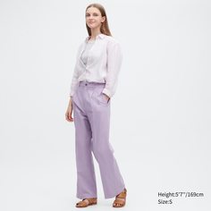 Брюки женские UNIQLO 456215COL71 фиолетовые 2XL (доставка из-за рубежа)
