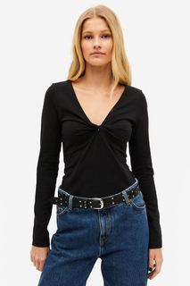 Блуза женская Monki 1156457002 черная XS (доставка из-за рубежа)