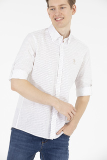 Рубашка мужская U.S. POLO Assn. G081GL004-000-1584093-FUDGE белая M