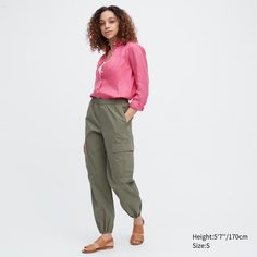 Брюки женские UNIQLO 456106COL56 хаки XL (доставка из-за рубежа)
