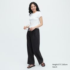 Брюки женские UNIQLO 456215COL09 черные M (доставка из-за рубежа)