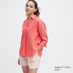 Блуза женская UNIQLO 455750COL24 оранжевая L (доставка из-за рубежа)