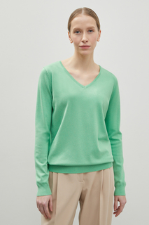 Пуловер женский Finn Flare BAS-10120 зеленый XL