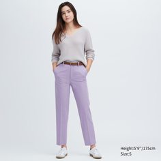 Брюки женские UNIQLO 457237COL71 фиолетовые XS (доставка из-за рубежа)