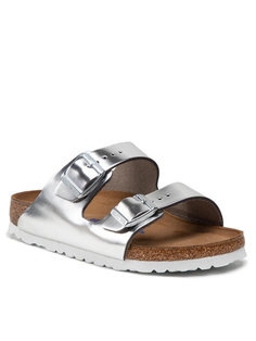 Шлепанцы Arizona 1005961 Birkenstock серебристый 39 EU