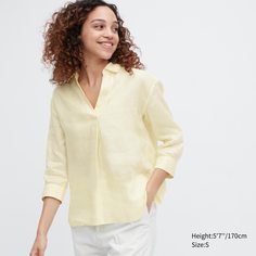 Блуза женская UNIQLO 455750COL40 бежевая S (доставка из-за рубежа)
