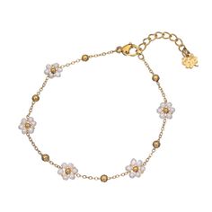 Браслет из бижутерного сплава с культивированным жемчугом р.19,5 Moon Paris Mo-23.03-023