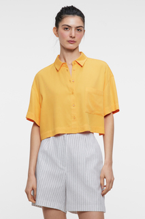 Рубашка женская Befree 2321818373 оранжевая 2XS