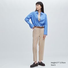 Брюки женские UNIQLO 456117COL31 бежевые 2XS (доставка из-за рубежа)