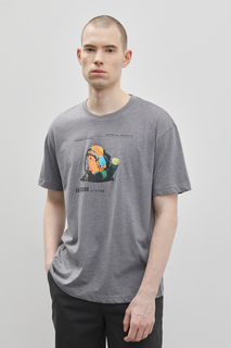 Футболка мужская Finn Flare FBD210107M-2P серая 3XL