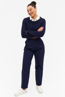 Брюки женские Monki 1121823003 синие 36 (доставка из-за рубежа)